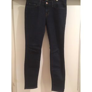 J brand skinny ankle jeans dark denim wash